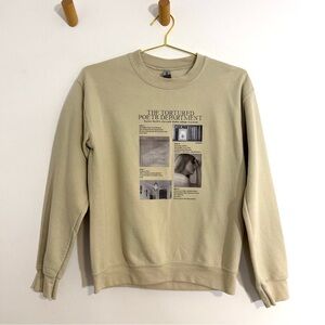 Taylor Swift The Tortured Poets Department Tan Graphic Crewneck Sweatshirt Small